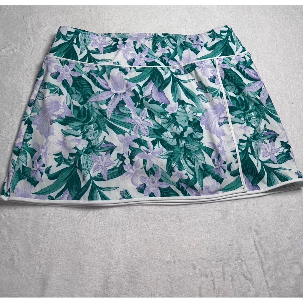 Tommy Bahama Everyday Active Womens Floral Skort  Purple Large Tropical